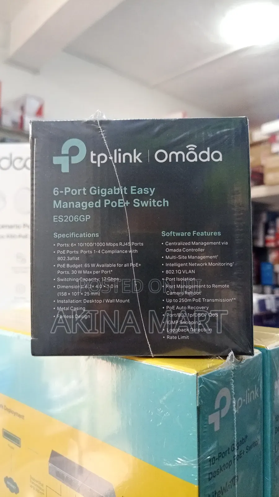 Tp Link Omada 6 Port Gigabit Easy Managed Poe+ Switch Es206gp