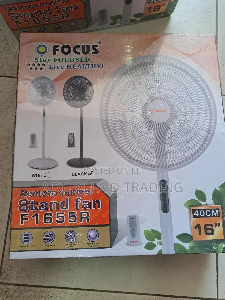 Focus Stylish Standing Fan + Remote