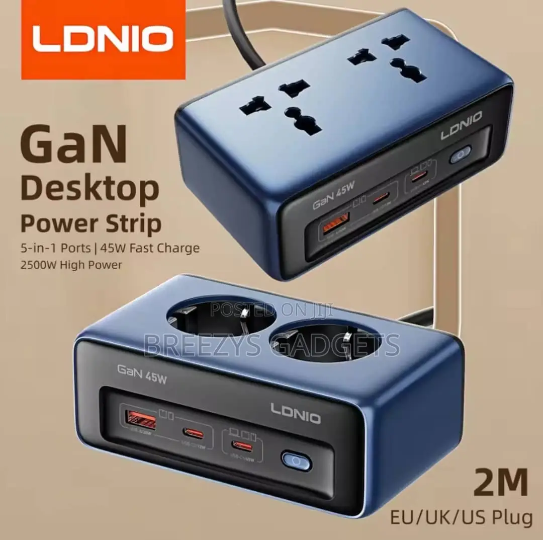 Ldnio Fast Charger Cube Power Strip 2m Electric Extension Power Cord 4