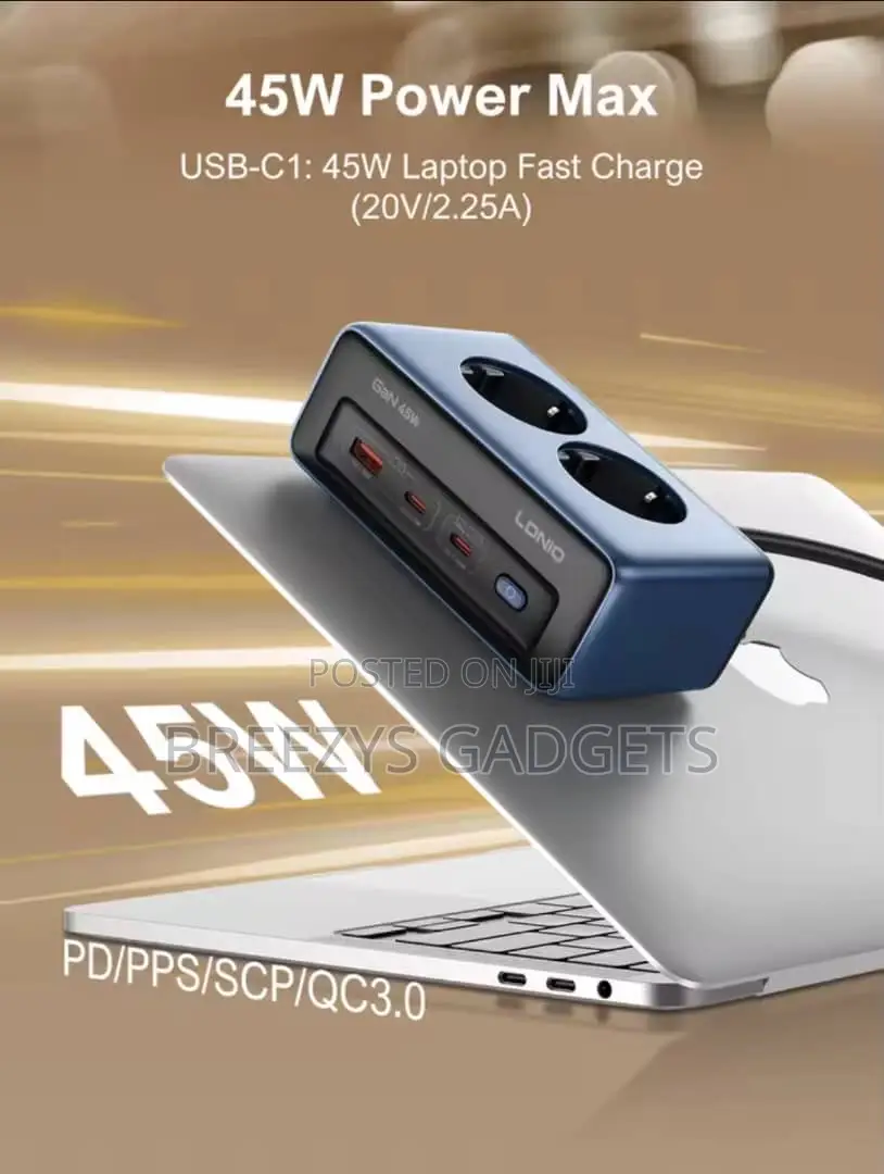 Ldnio Fast Charger Cube Power Strip 2m Electric Extension Power Cord 4
