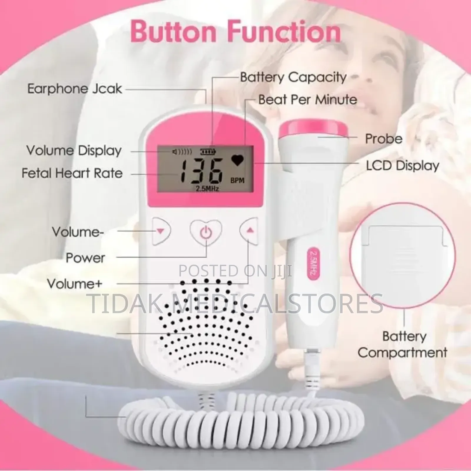 Fetal Doppler/Baby's Heart Rate Monitor