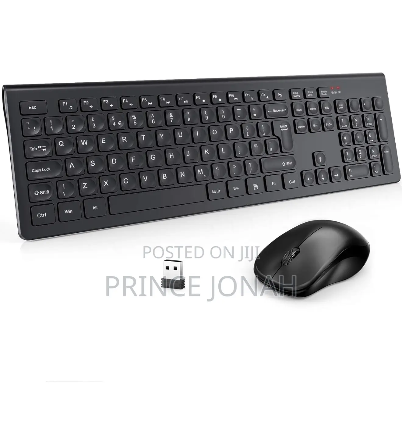 Wireless Keyboard And Mouse Set, Wisfox 2.4ghz Full Size