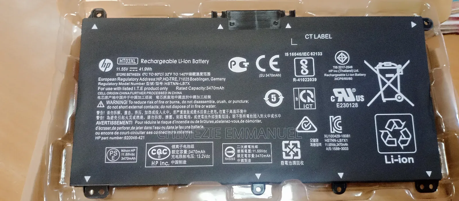 Hp Battery Ht03xl Original