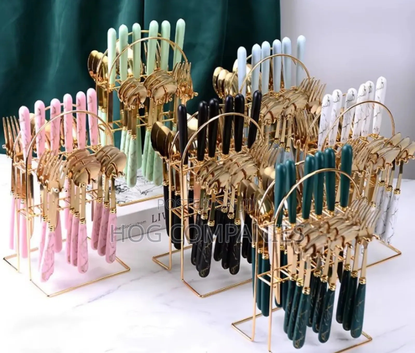 24 Pieces Steak Fourchette Cutlery Set Flatware Sets