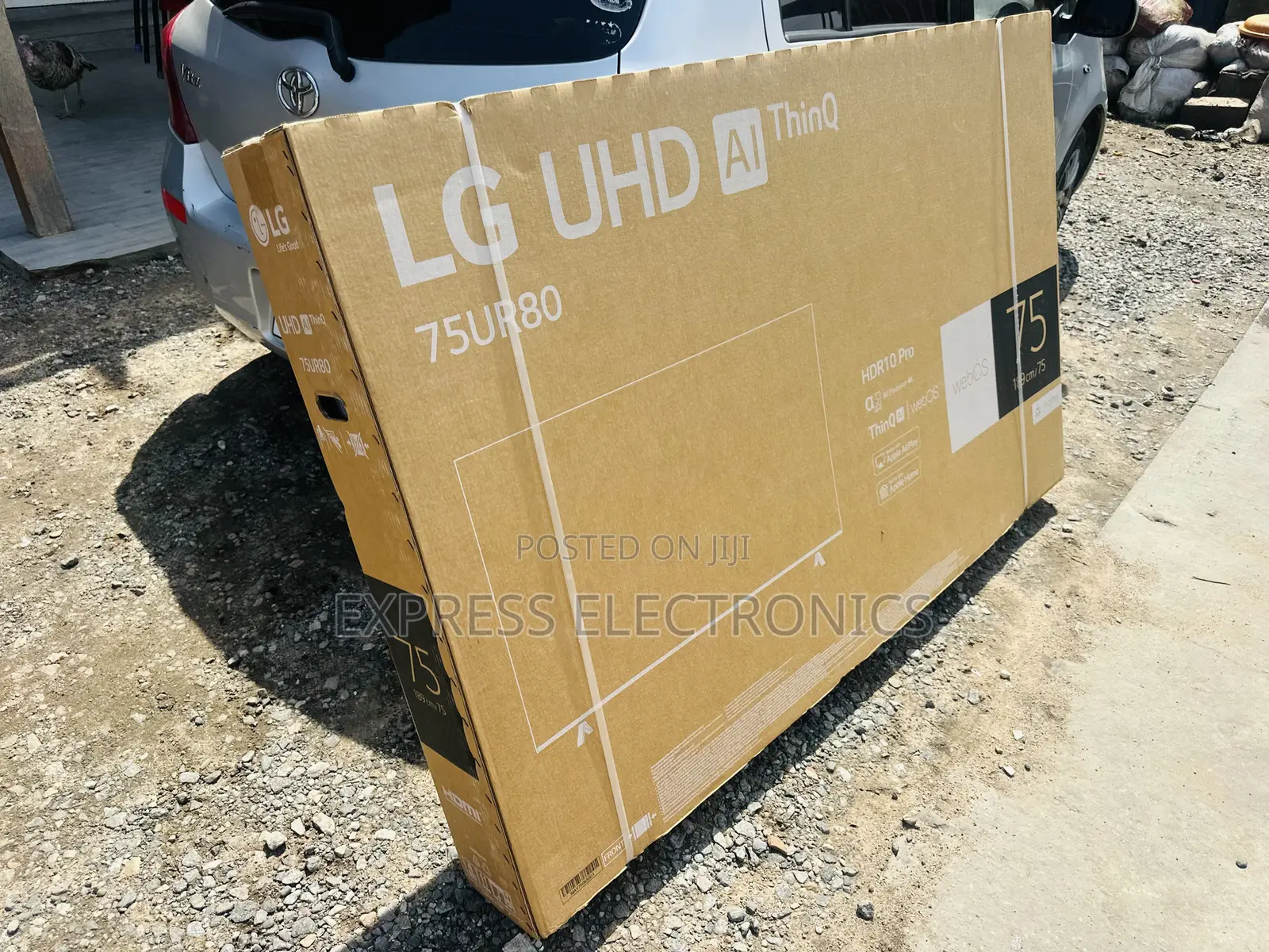 Ultra Slim Sleek Black Lg Uhd Smart Glossy 75”Ur78003