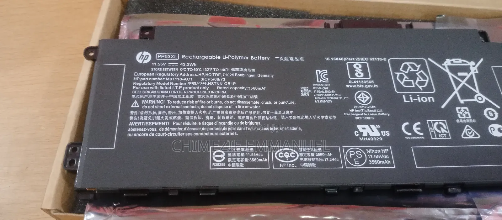 Hp Battery Ppo3xl Original