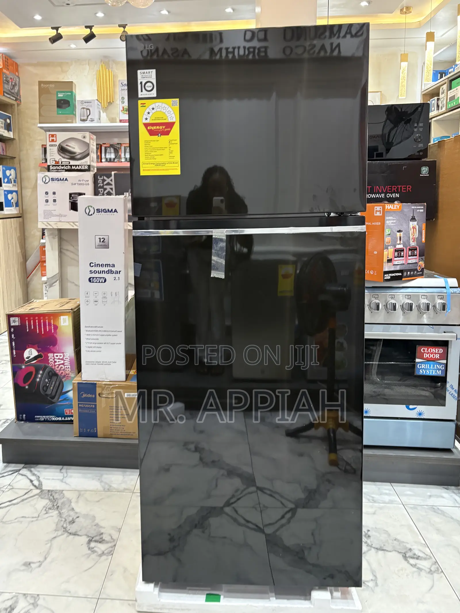 Original Lg Gn-B392pxgb Top Mount Freezer Refrigerator(Mirror)395l