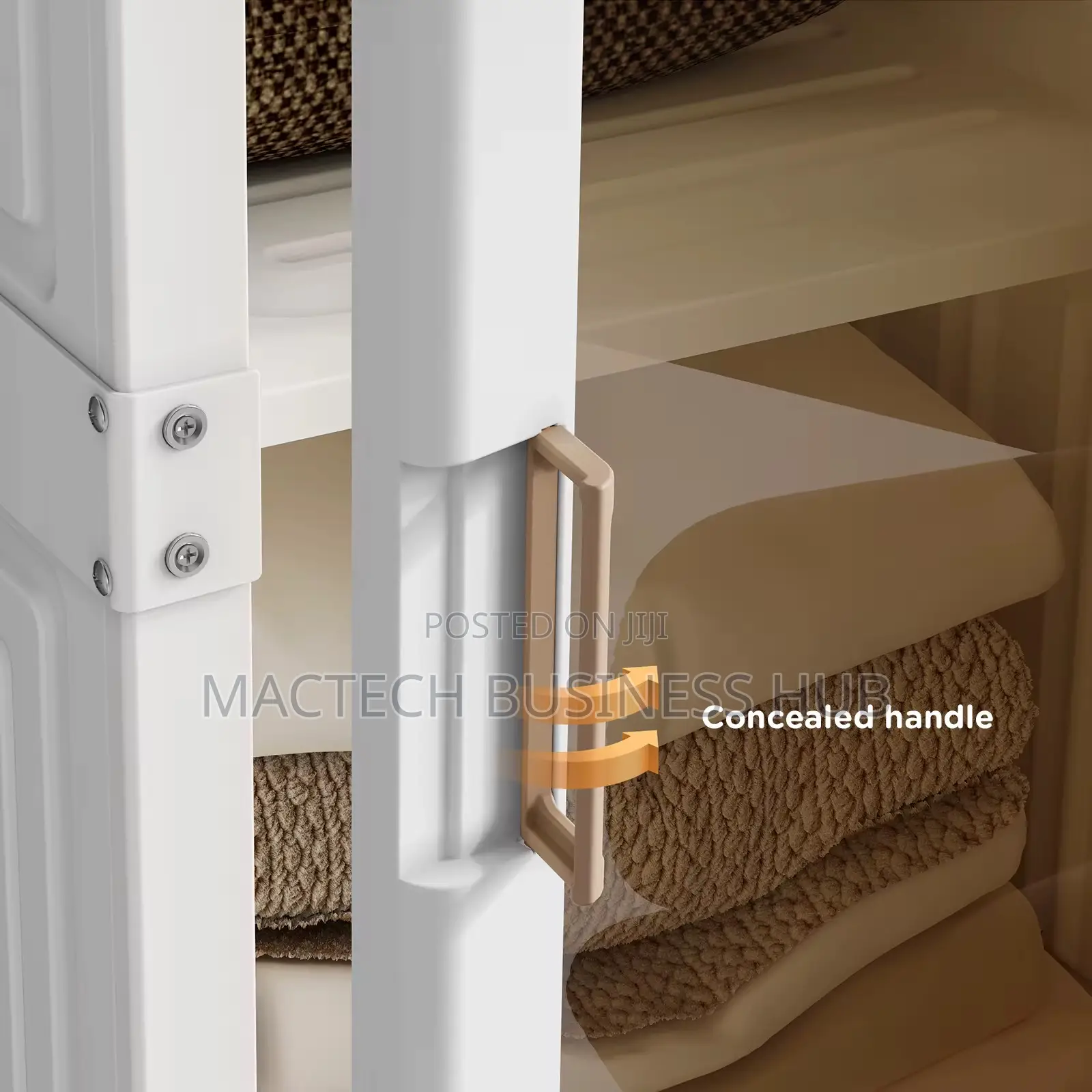Plastic Wardrobe With Magnetic Transparent Door
