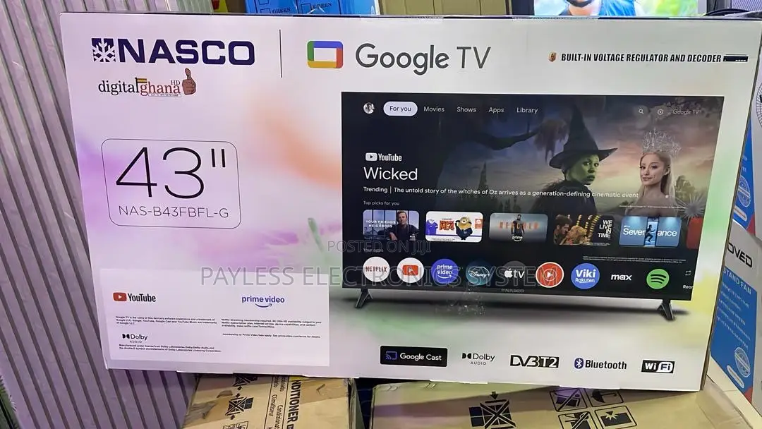 Nasco 43 Inch Frameless Smart Android Google Tv