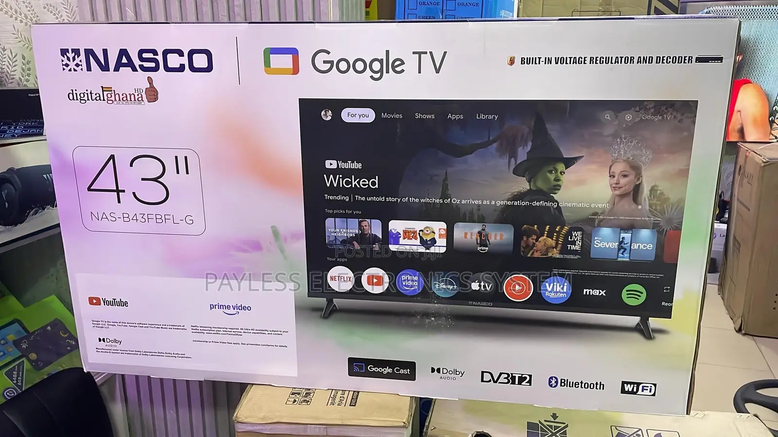 Nasco 43 Inch Frameless Smart Android Google Tv