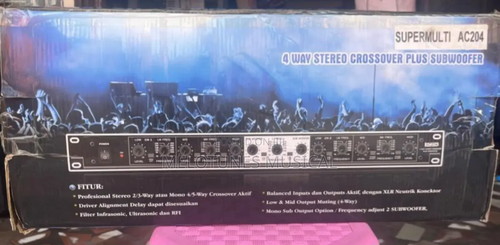 Supermulti Ac-204 Stereo 4-Way Professional Audio Crossover.