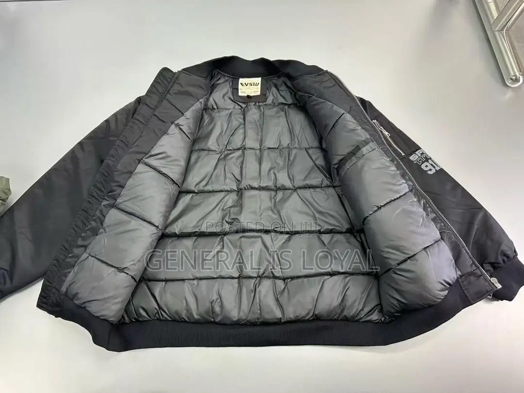 Green Winter Jacket Evisu Kamon Ma-1 Bomber Jacket In Green