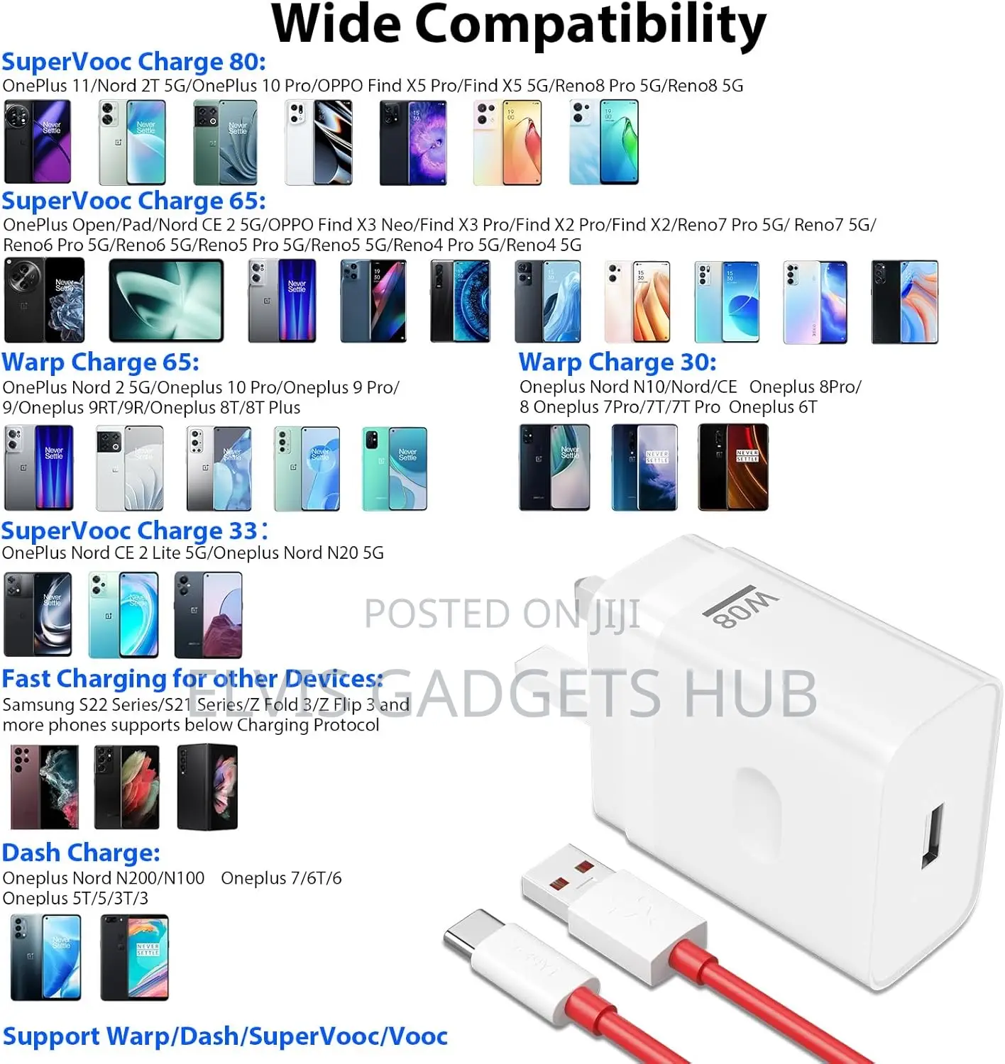 Oneplus Original Charger 100w Supervooc Fast Charger