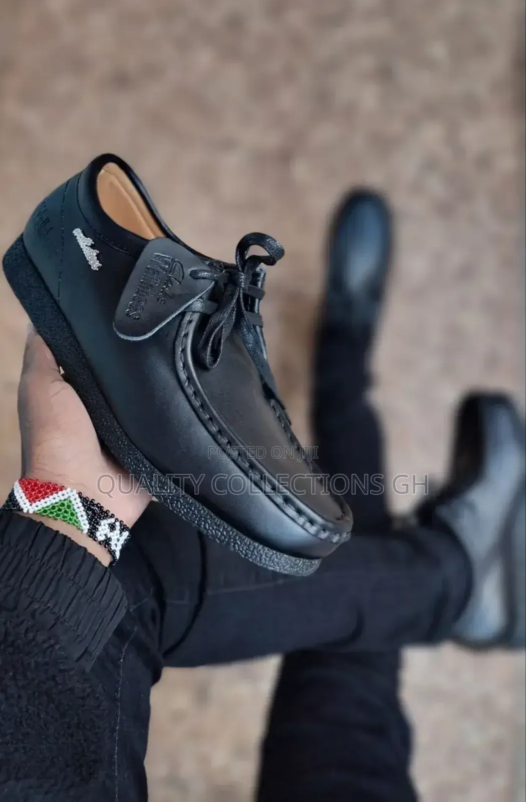Wallabees Black Leather