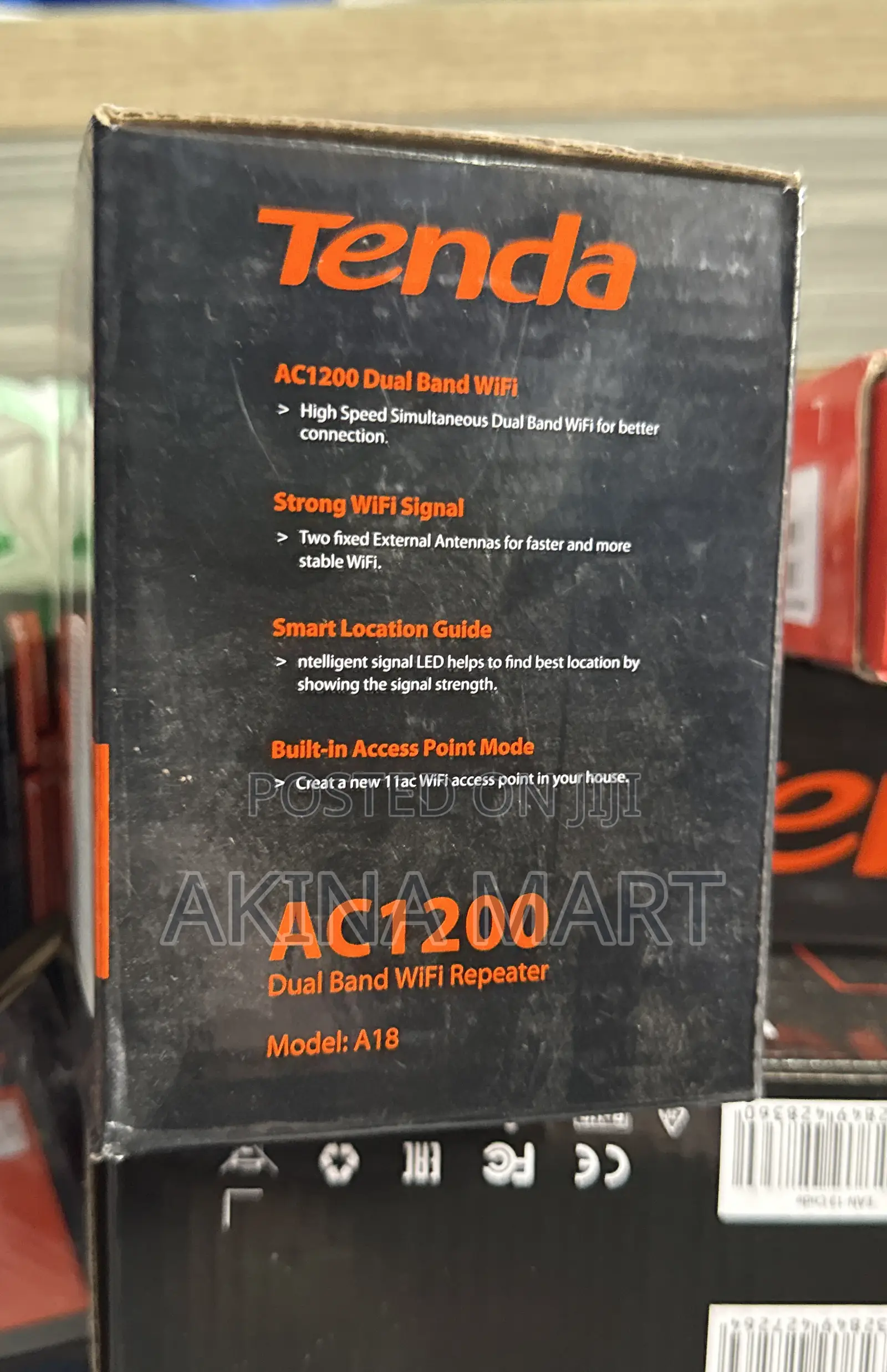Tenda A18 Range Extender Ac1200 Dual Band Wifi Repeater