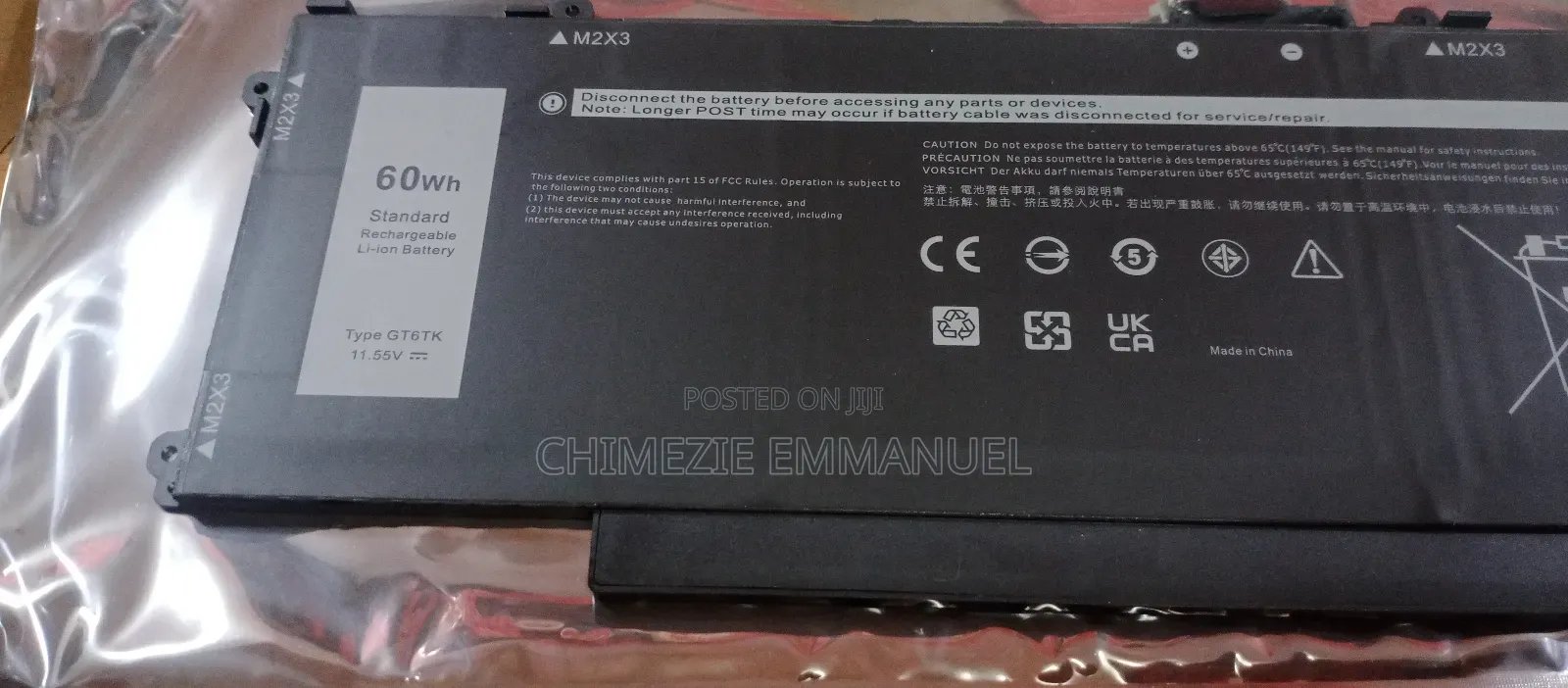 Dell Battery Gt6tk M 6wkr
