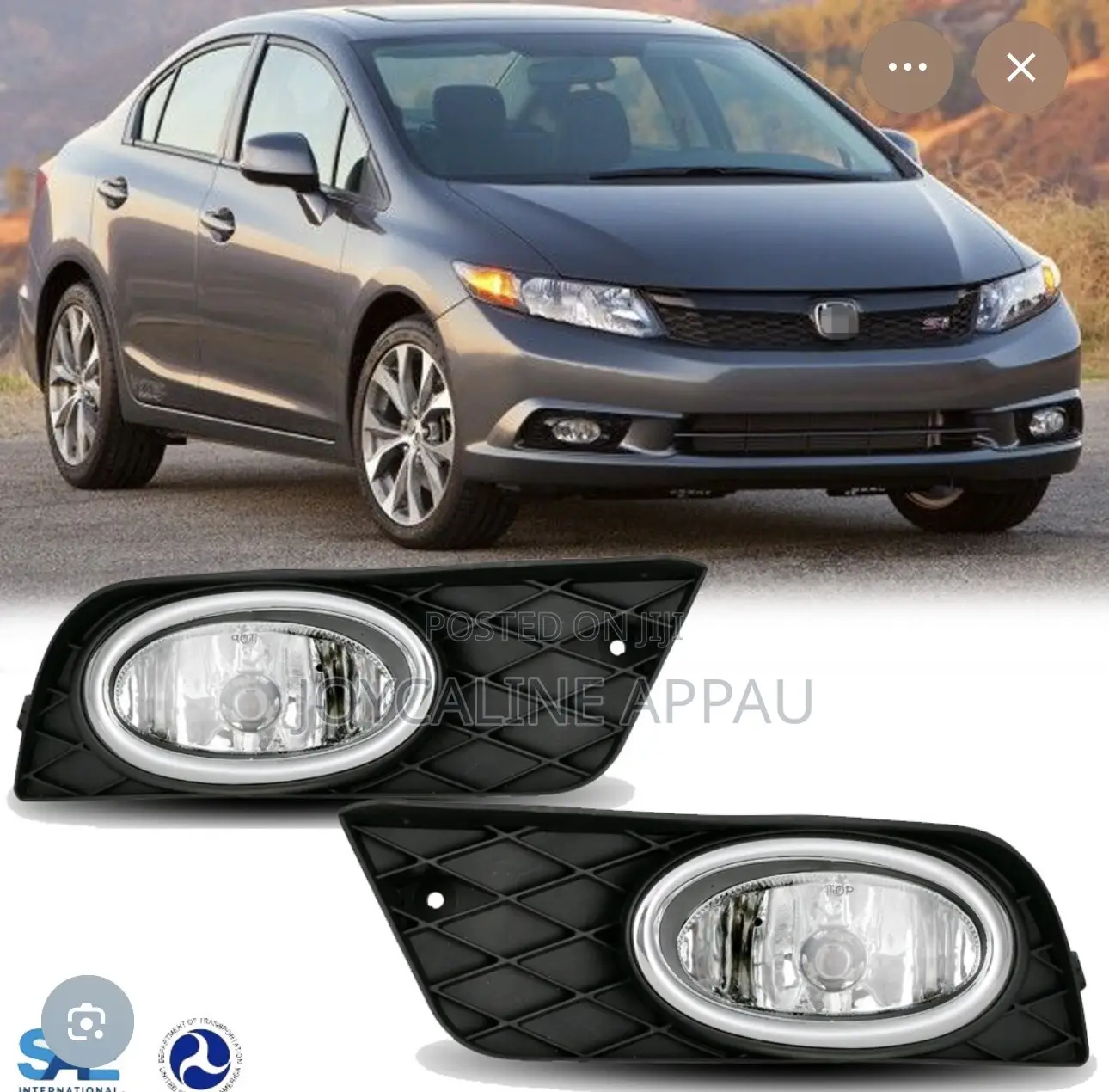 Honda Civic 2012 to 2015 Fog Light With Bulb