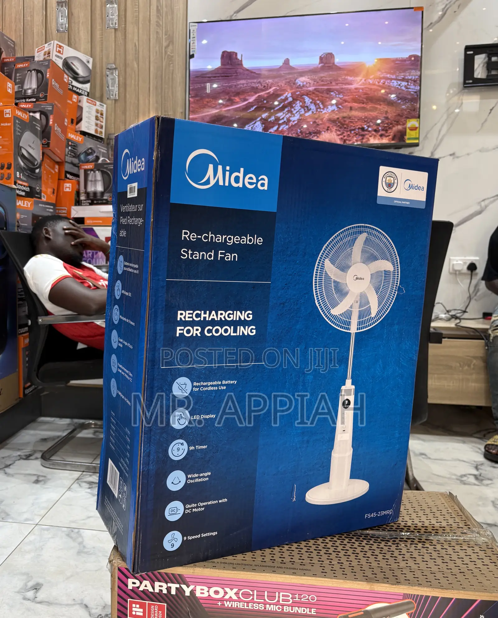 Get Original Midea 18inch Standing Fan(White) 