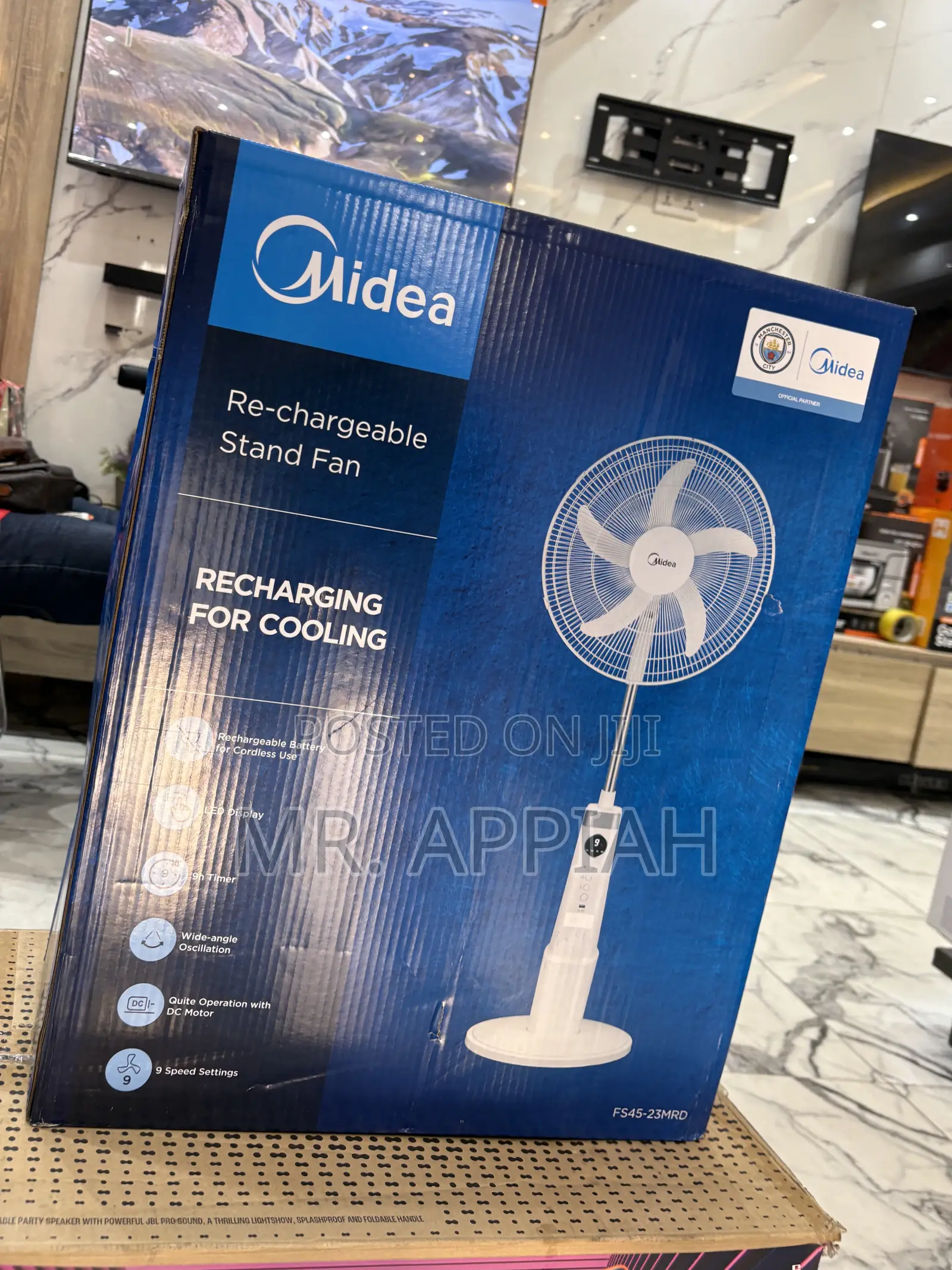 Get Premium Midea 18 Inches Standing Fan(White)...