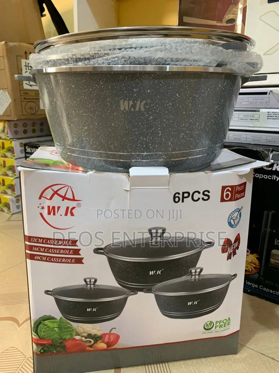 Wk Premium Granite Cookware Set (6-Piece)Highlights the Brand Quality