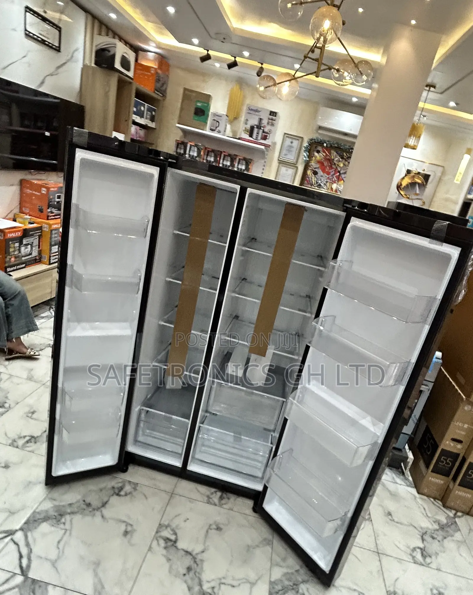 Just Order Elegant 674 Liters Lg Side by Side Grey Refrigerator