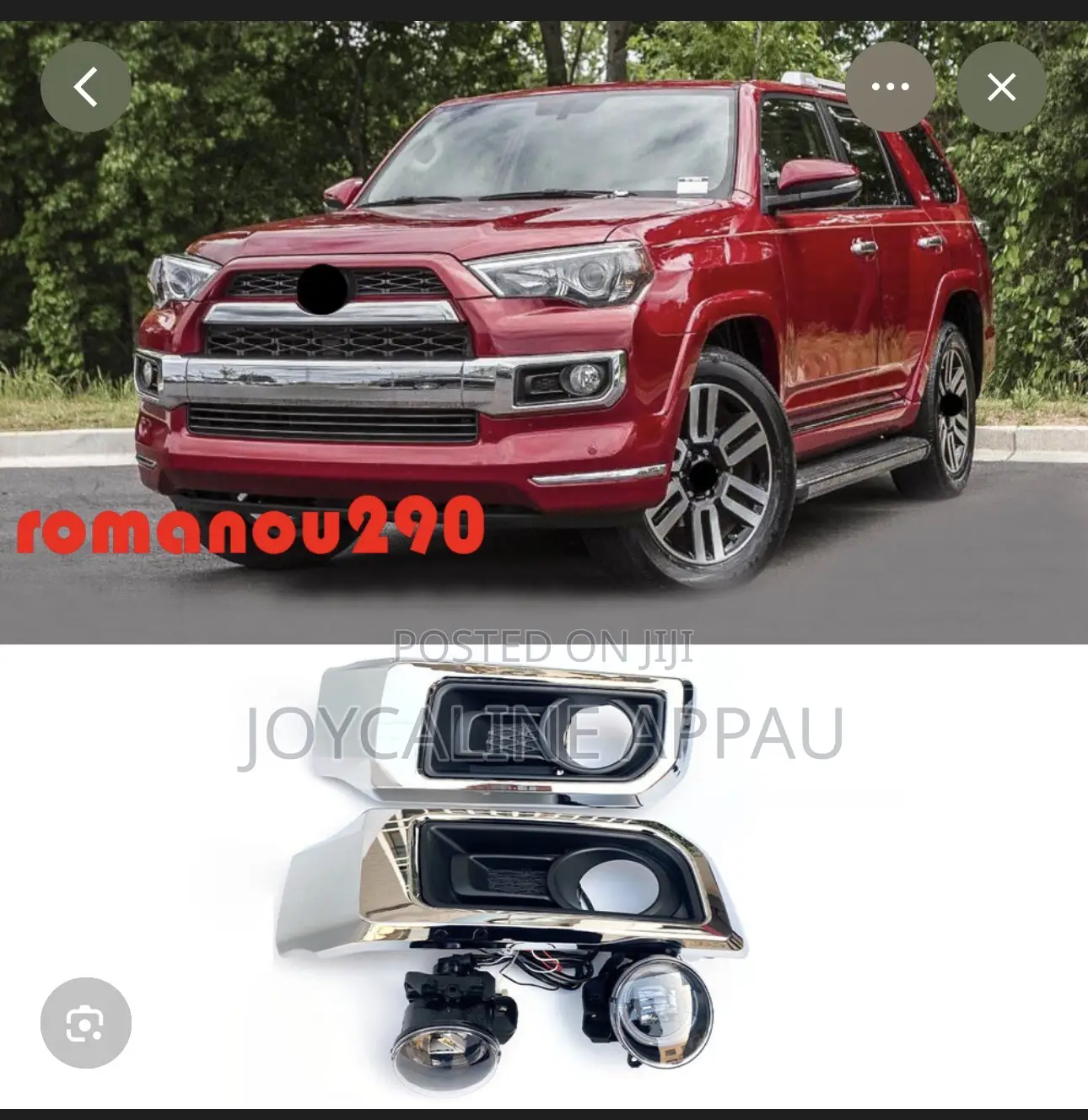 Toyota 4-Runner 2016 to 2020 Fog Light and Cover With Bulb