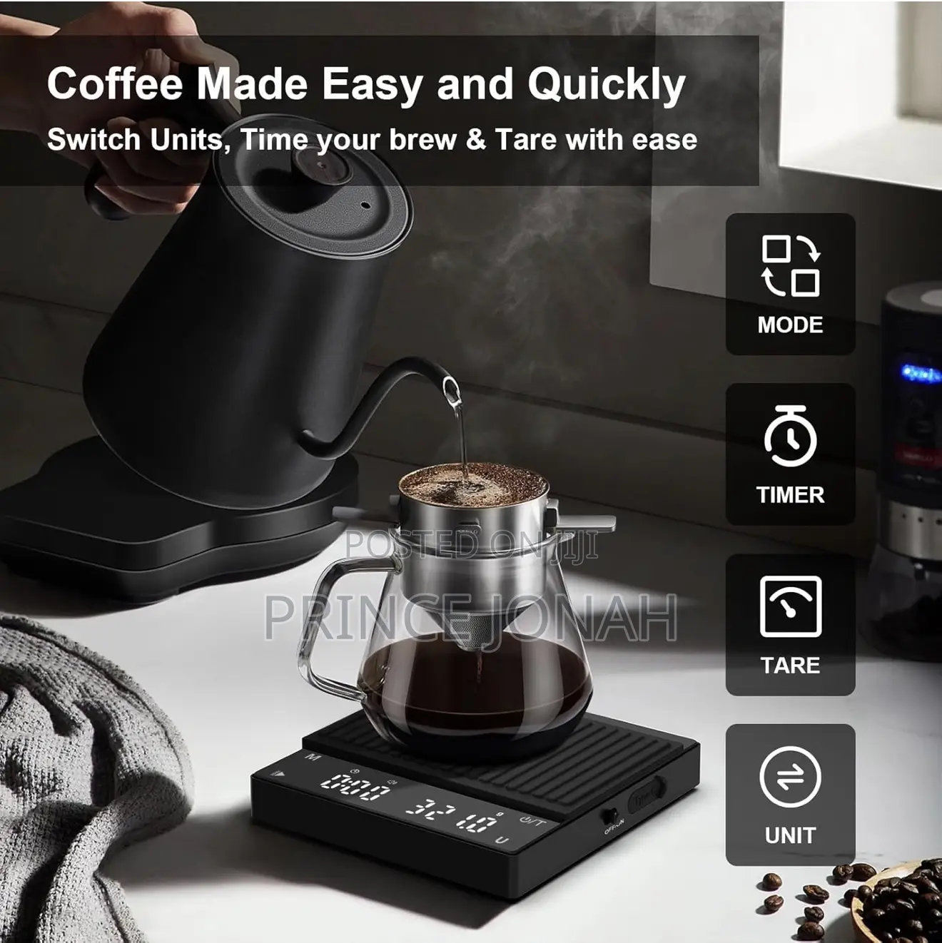 Diyife Rechargeable Mini Coffee Scale With Timer, Diyife 0.1g/2kg