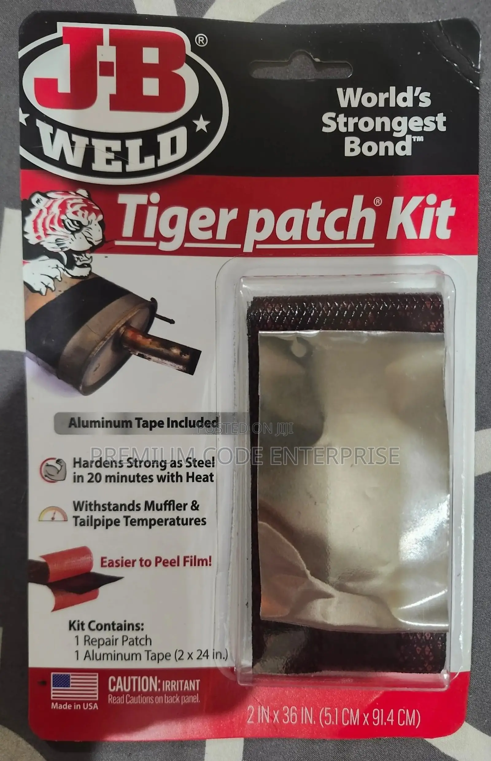 Tiger Patch for Exhaust Pipes – Heat-Activated Repair Wrap 5cm× 91cm