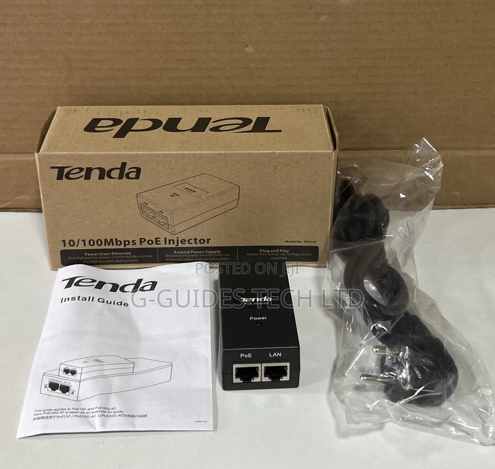 48v Poe Adapter, Tenda 10/100mbps 48v Poe Injector