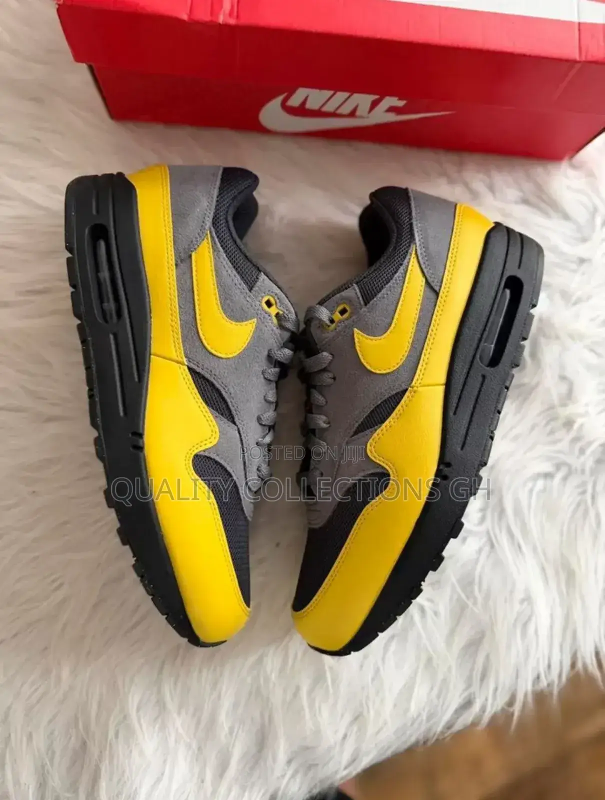 Nike Airmax 1 Yellow and Ash