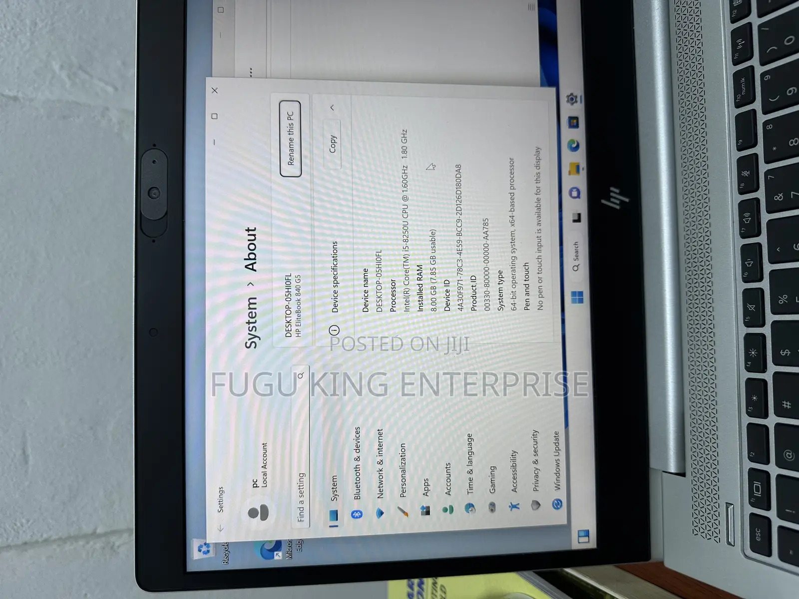 Laptop HP EliteBook 840 G5 8GB Intel Core I5 SSD 256GB