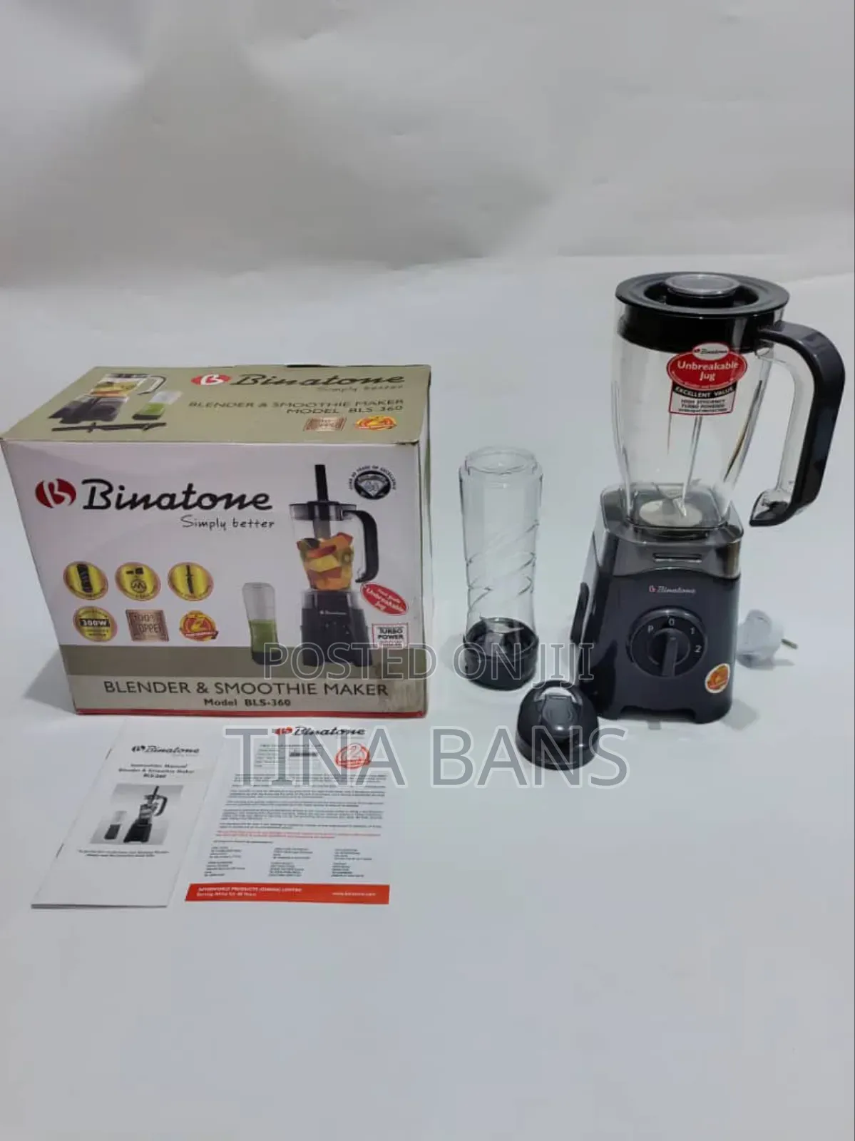 Binatone 2 in 1 Blender + Smoothie Maker