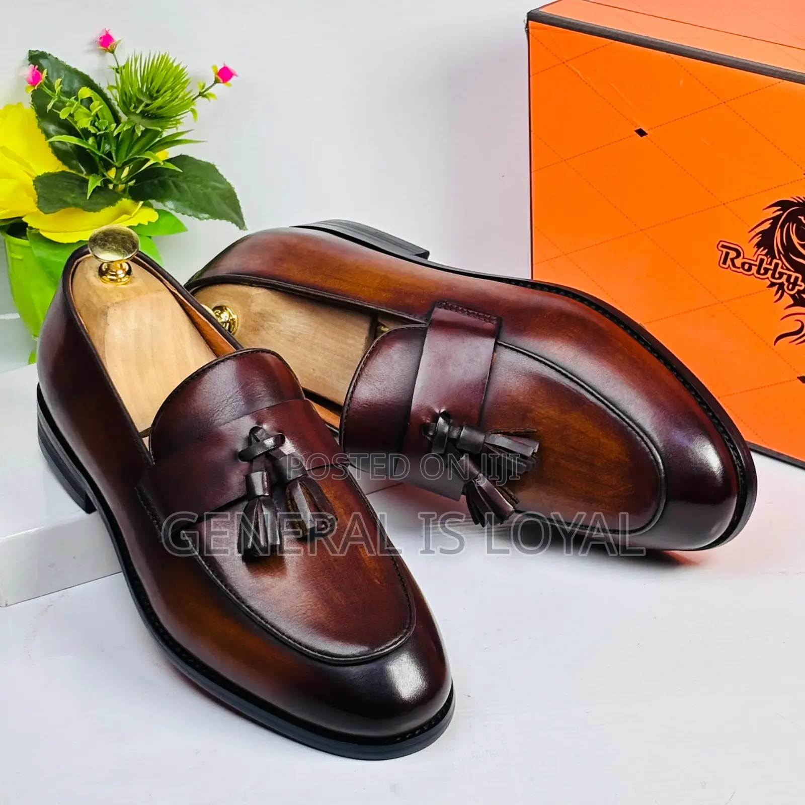 Robby Rosata Brown Ring My Leather Men’S Loafer Shoe