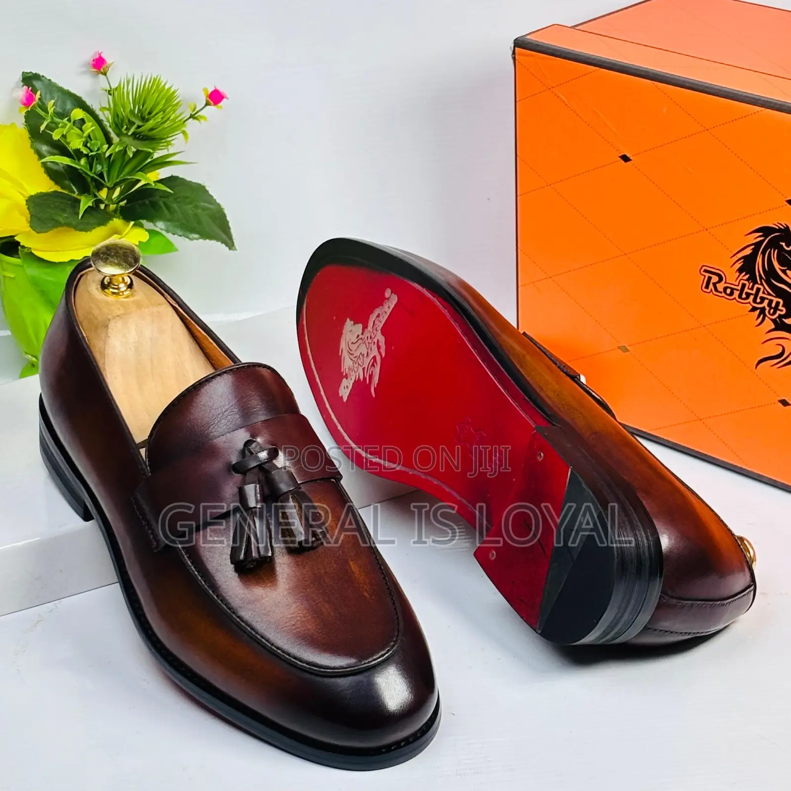 Robby Rosata Brown Ring My Leather Men’S Loafer Shoe