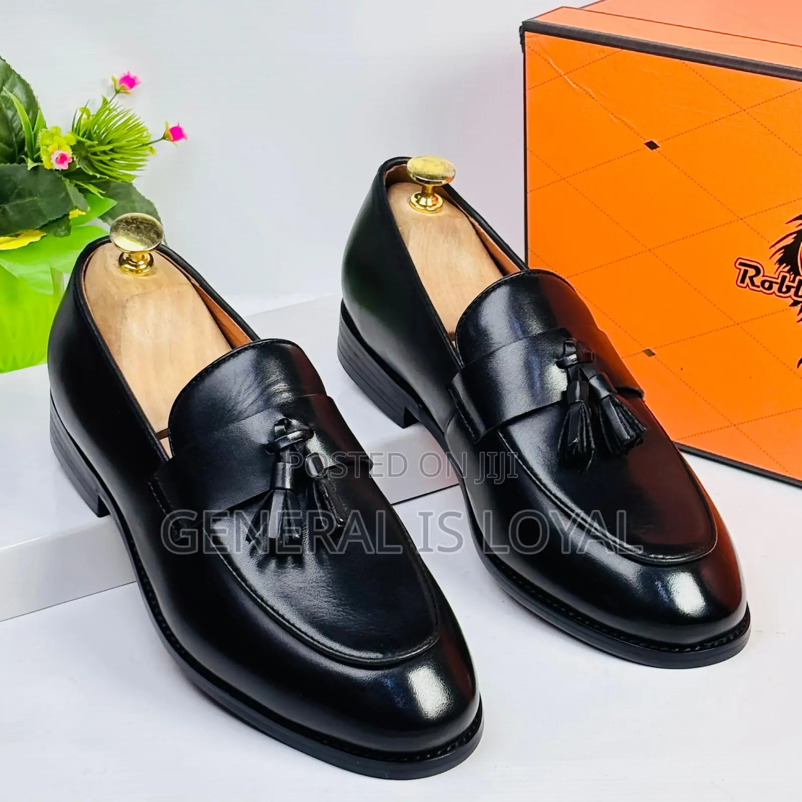Robby Rosata Black Ring My Leather Men’S Loafer Shoe