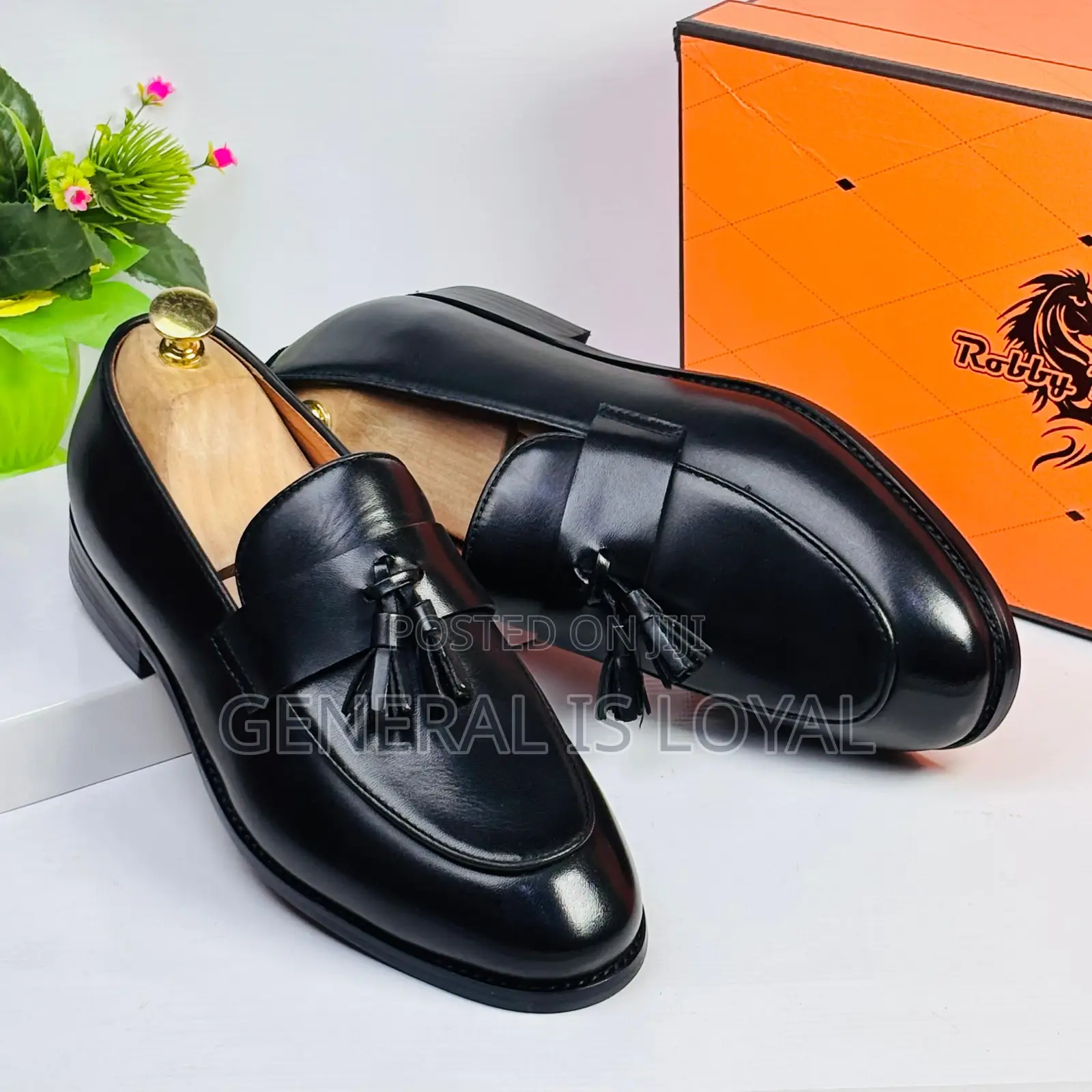 Robby Rosata Black Ring My Leather Men’S Loafer Shoe