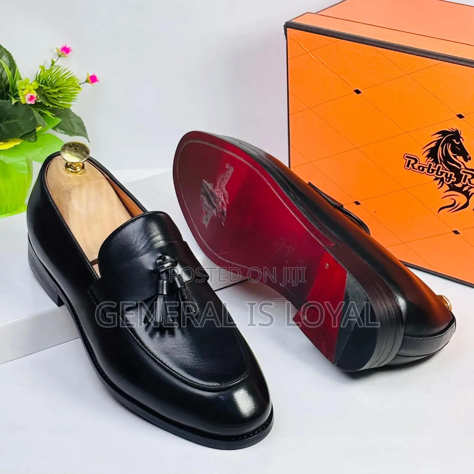 Robby Rosata Black Ring My Leather Men’S Loafer Shoe