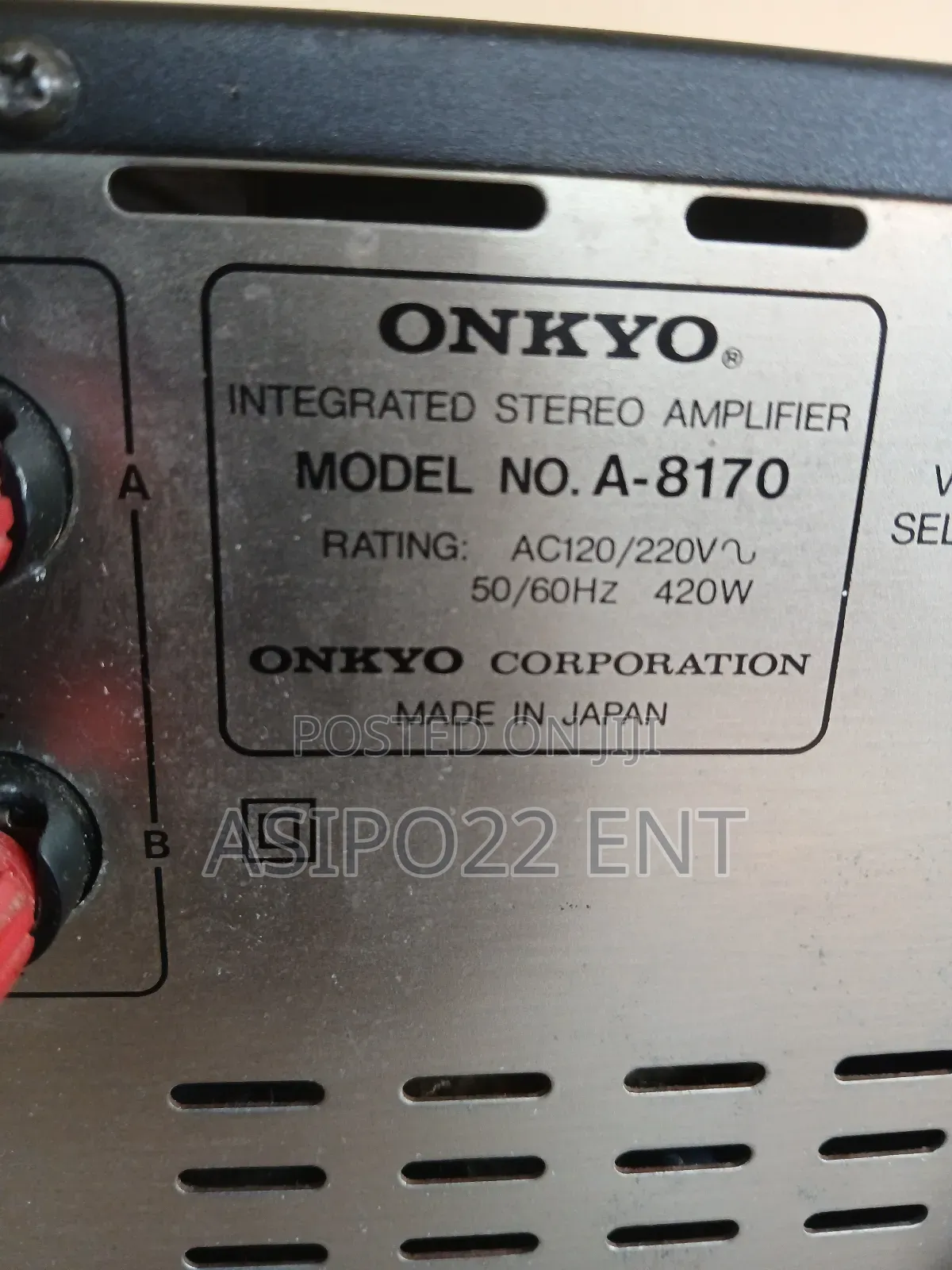 Vintage Onkyo a- 8170 Integrated Stereo Amplifier,