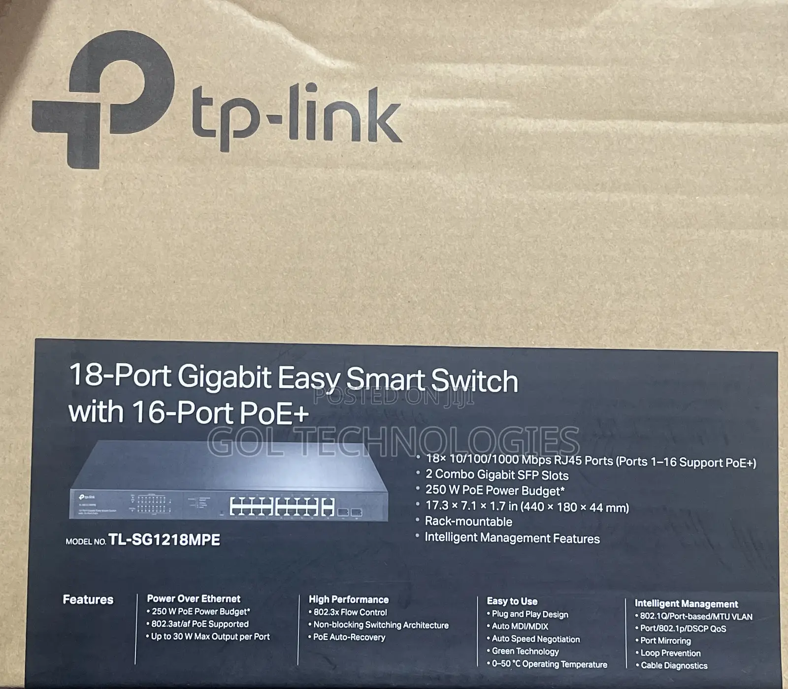 Tp-Link 18-Port Gigabit Easy Smart Switch With 16-Port Poe+