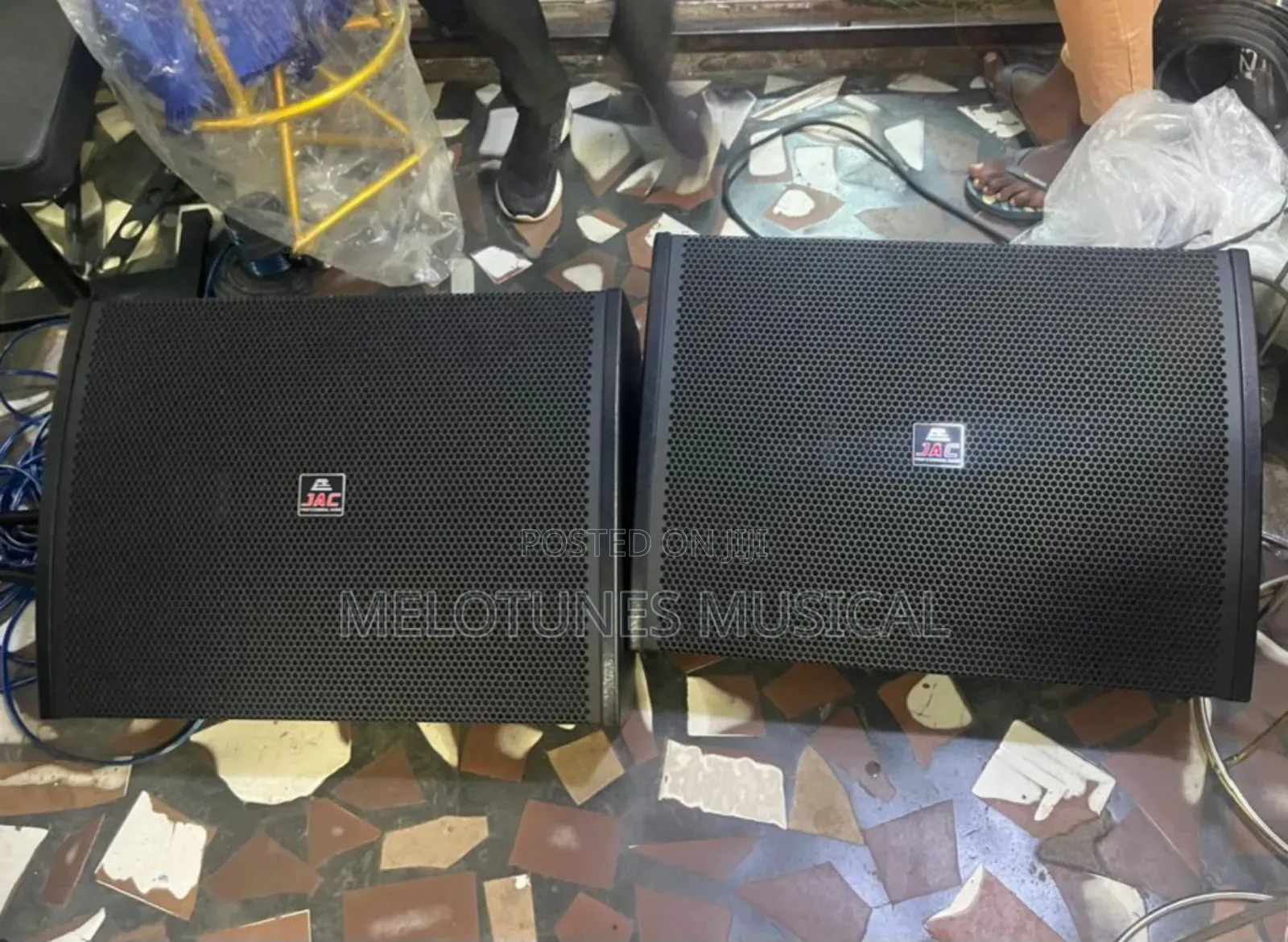 Jac 15-Inch Professional Stage Monitor Speakers.
