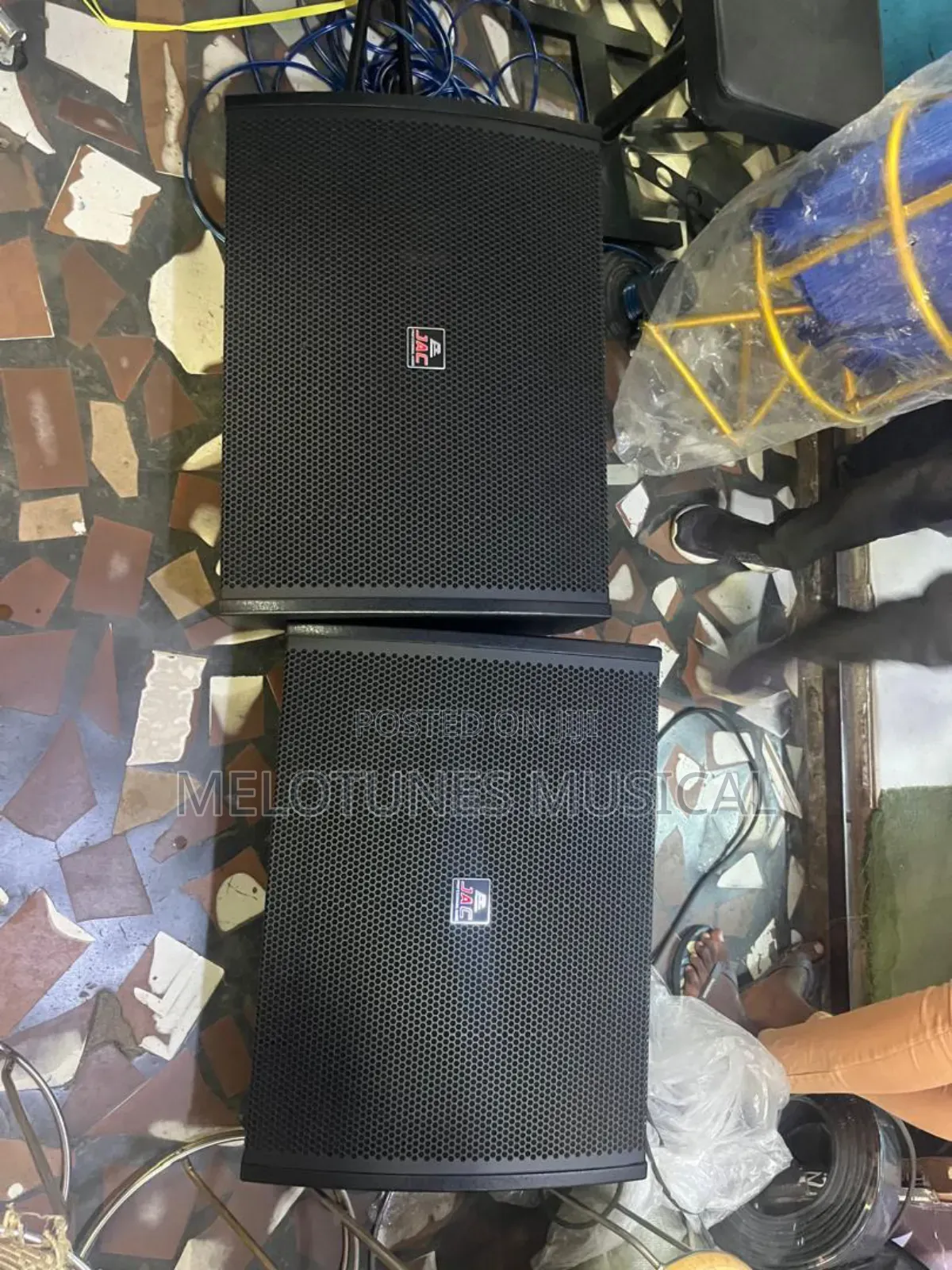 Jac 15-Inch Professional Stage Monitor Speakers.