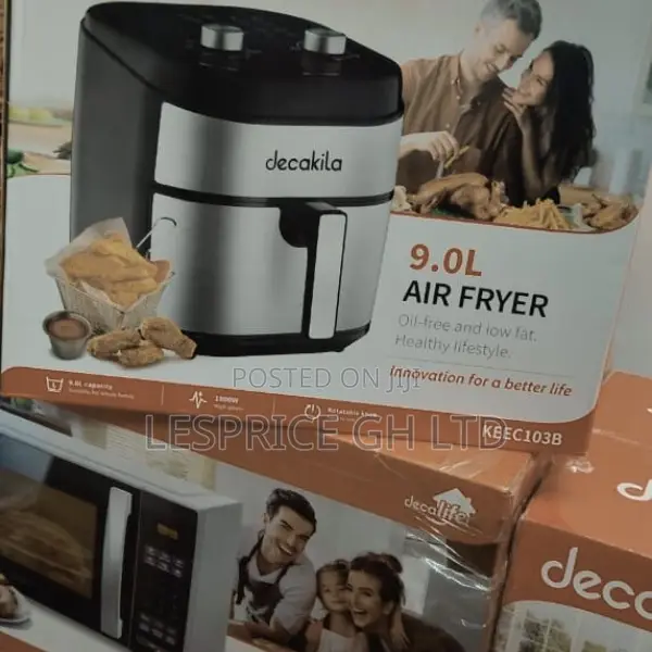 Decakila 9l Digital Air Fryer – 1800w High Power