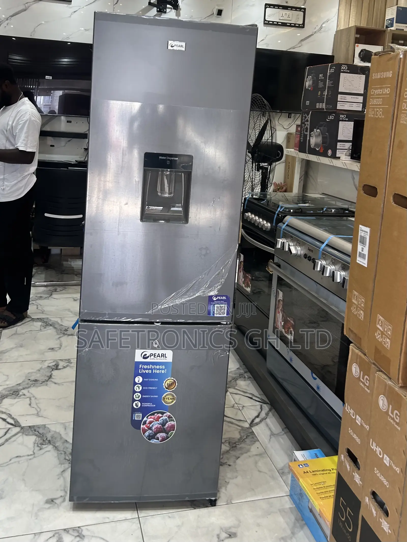 Zealous Grey Bottom Mount Pearl 262 Liters 2 Doors Fridge