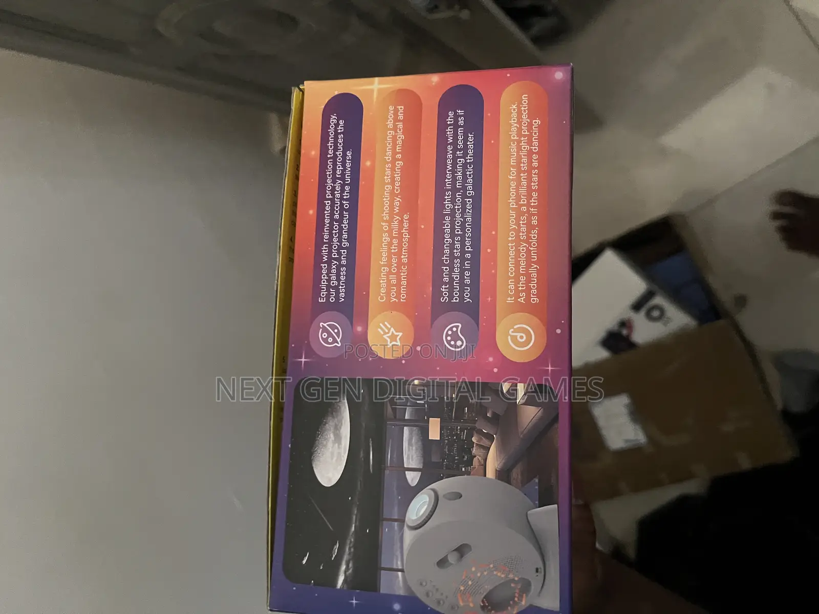 Varicolored Meteor Galaxy Projector 7th Gen With Speaker And Clock