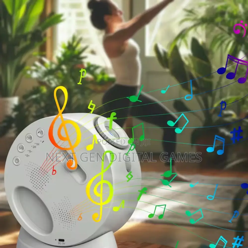 Varicolored Meteor Galaxy Projector 7th Gen With Speaker And Clock