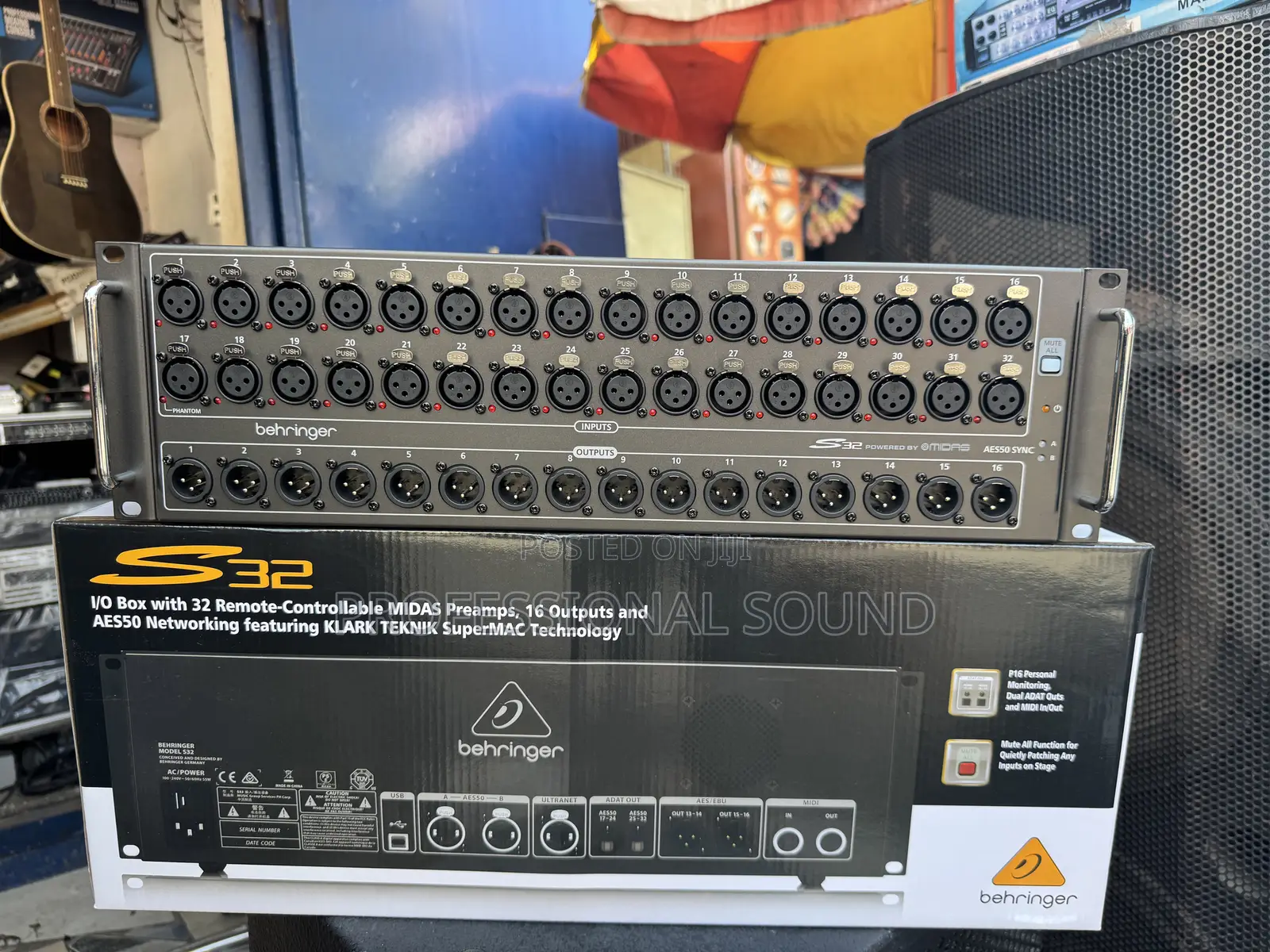 Behringer S32 32-Input / 16-Output Digital Stage Box.