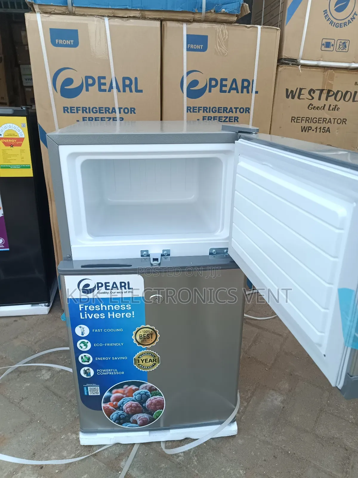 Pearl 80ltr Table Top Double Door Refrigerator