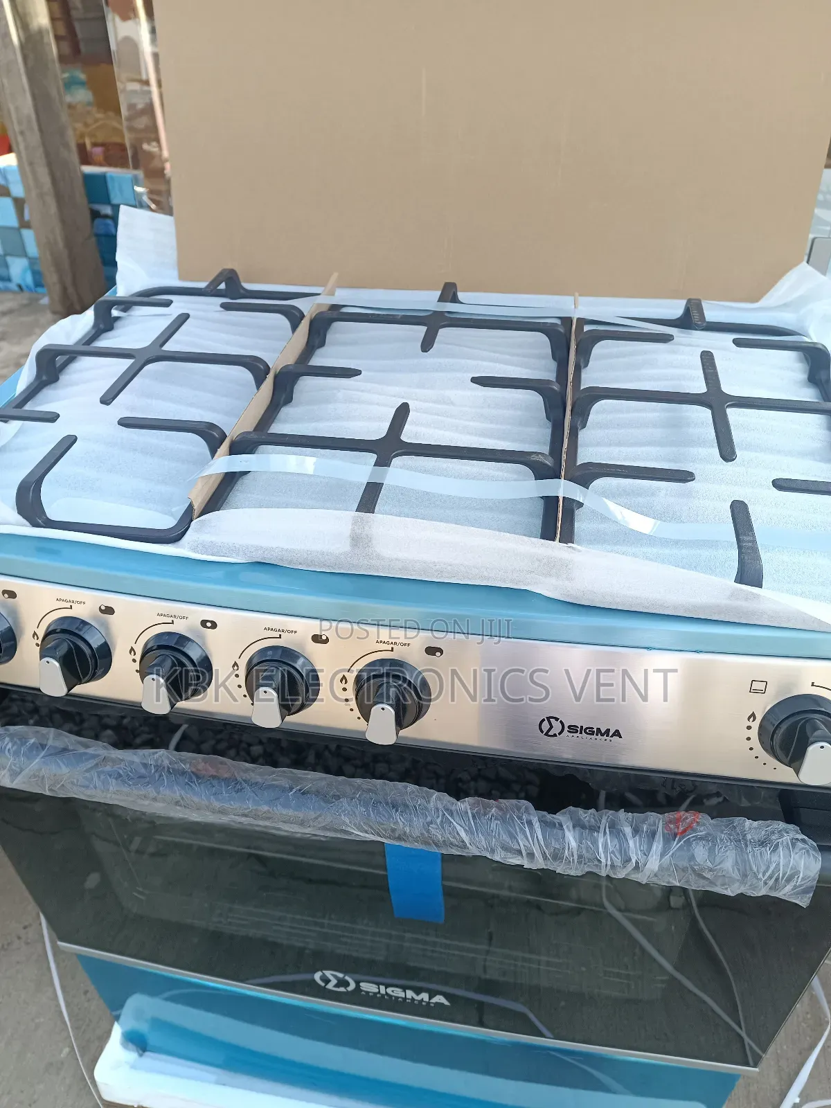 Sigma 80*60 5burner Gas Cooker Oven + Grill + Auto Ignition
