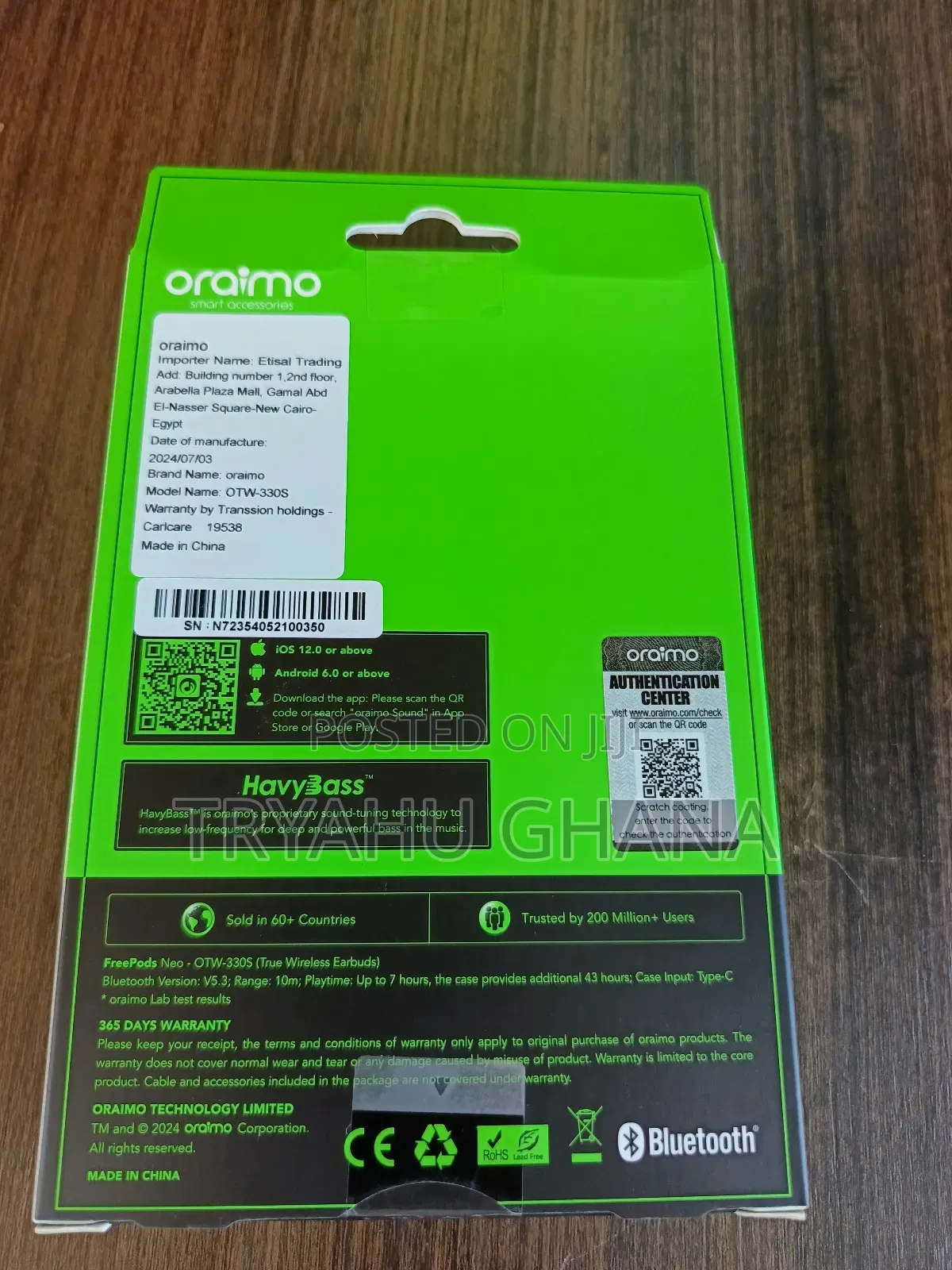 Oraimo Earbuds (Otw-330s)– Bluetooth Earbuds For Everyday Use