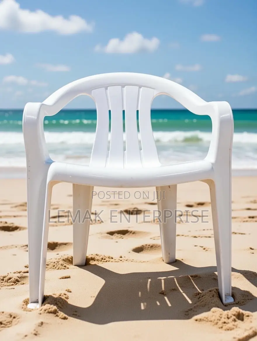 Durable Stackable Plastic Patio Chair – White